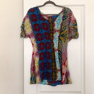 Multi-Patterned Spring/Summer Dress EUC